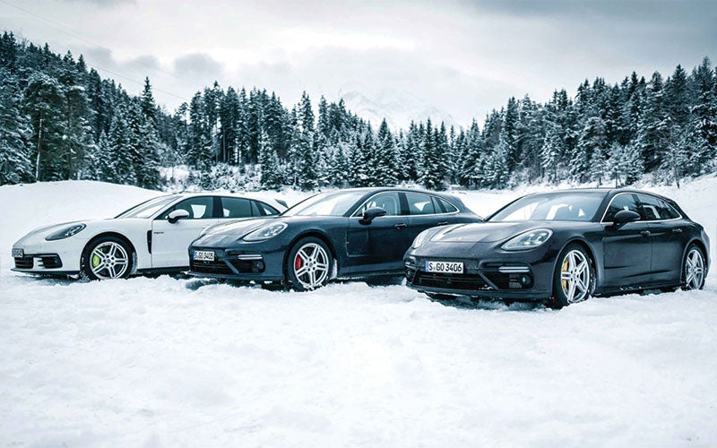 Porsche Panamera in winter