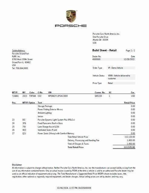 2023 Porsche Taycan Base