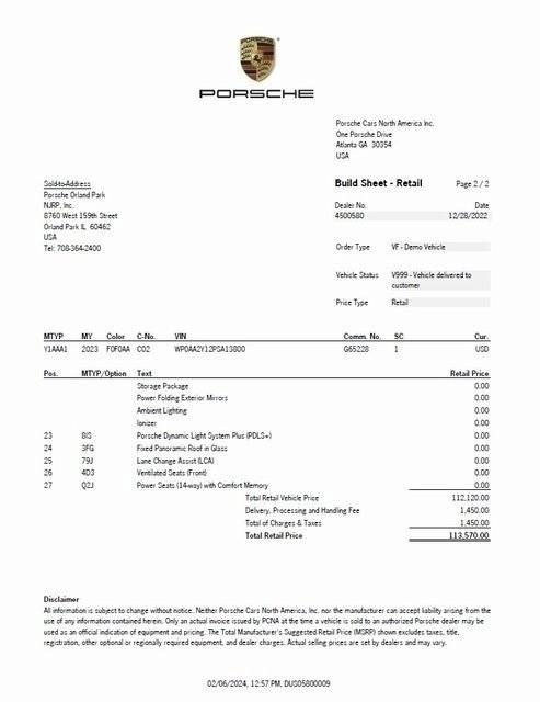 2023 Porsche Taycan Base