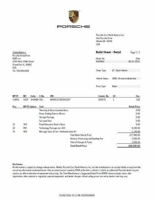 2024 Porsche Taycan Turbo S