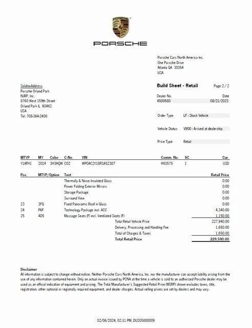 2024 Porsche Taycan Turbo S