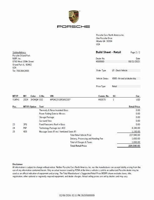 2024 Porsche Taycan Turbo S