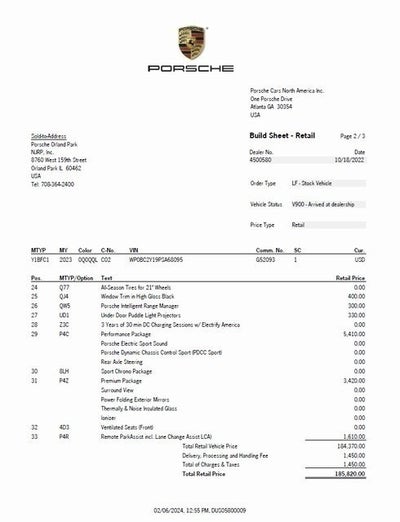 2023 Porsche Taycan Turbo CT Base