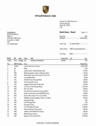2023 Porsche Taycan Turbo CT Base