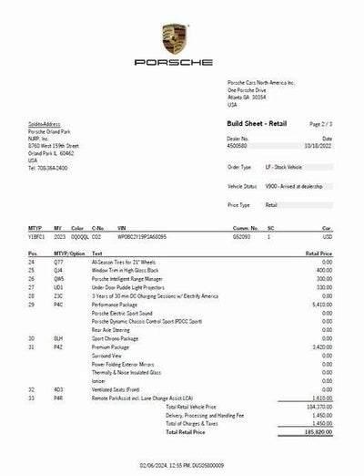 2023 Porsche Taycan Turbo CT Base