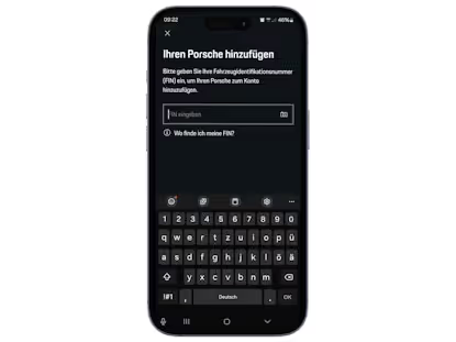 My Porsche App Add Vehicle
