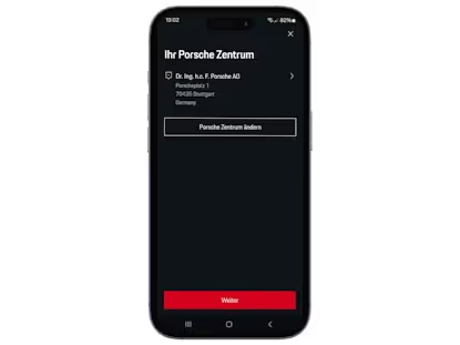 My Porsche App Service Appointment